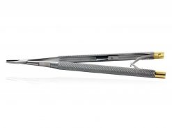 Porta agulha castroviejo com mola invertida 18cm com ponta de videa
