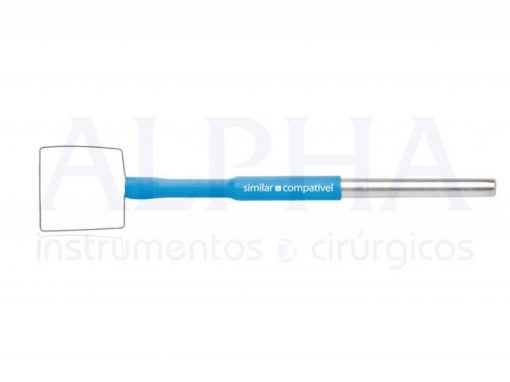 Eletrodo ponta alça quadrada - Corpo ø 2,38mm x 55mm - Ponta de tungstenio ø 0,2mm x 10,0 x 10,0mm