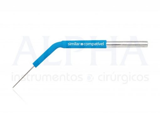 Eletrodo ponta agulha angulado 45° - Corpo ø 2,38mm x 50mm - Ponta ø 0,4mm x 10mm