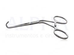 Pinça Debakey Castanheda Derra nº7 cabo angulado 12,5cm