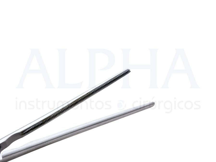 Pinça Debakey Castanheda reta cabo curvo 12,5cm - Imagem 3