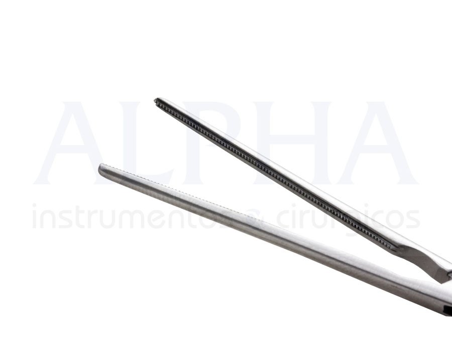 Pinça Debakey Castanheda reta cabo curvo 12,5cm - Imagem 4