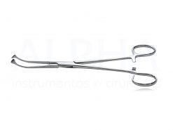 Pinça allis curva 20cm para amígdala