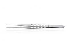 Pinça cushing com dente reta 18cm