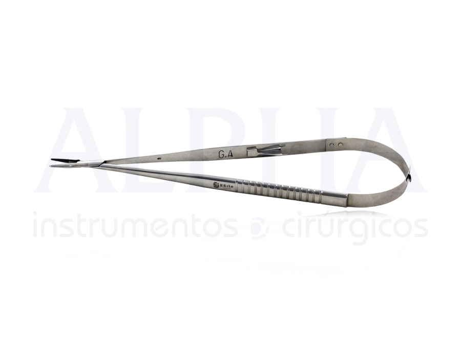 Porta Agulha Castroviejo Com Videá Cabo Redondo 20cm