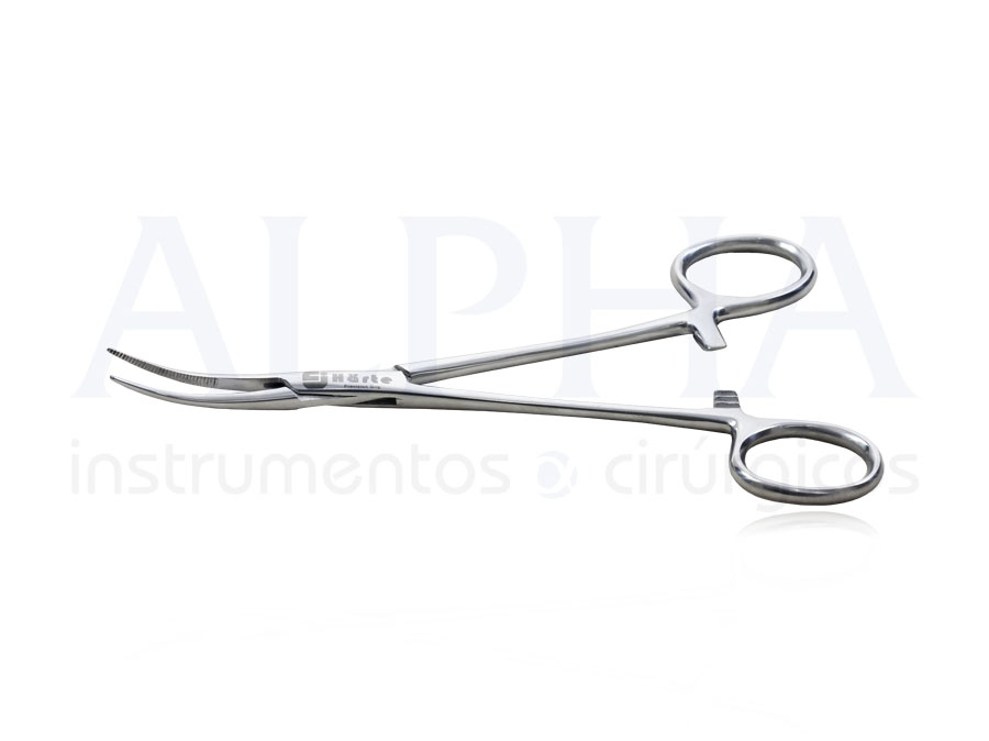Pinça Kelly Curva 16cm - Harte Instrumentos Cirúrgicos