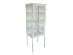 Armário Vitrine Com 01 Porta Esmaltado (Com Vidros)