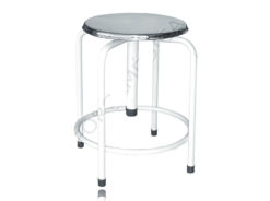 Banco Giratório Esmaltado Com Assento Inox 27 cm Com Ponteiras