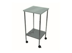 Mesa Auxiliar 40 X 40 Inoxidável Com Rodízios