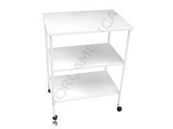 Mesa Auxiliar 40 X 60 Com 02 Prateleiras e Rodízios