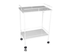 Mesa Auxiliar 40 X 60 Com Varandas e Rodízios