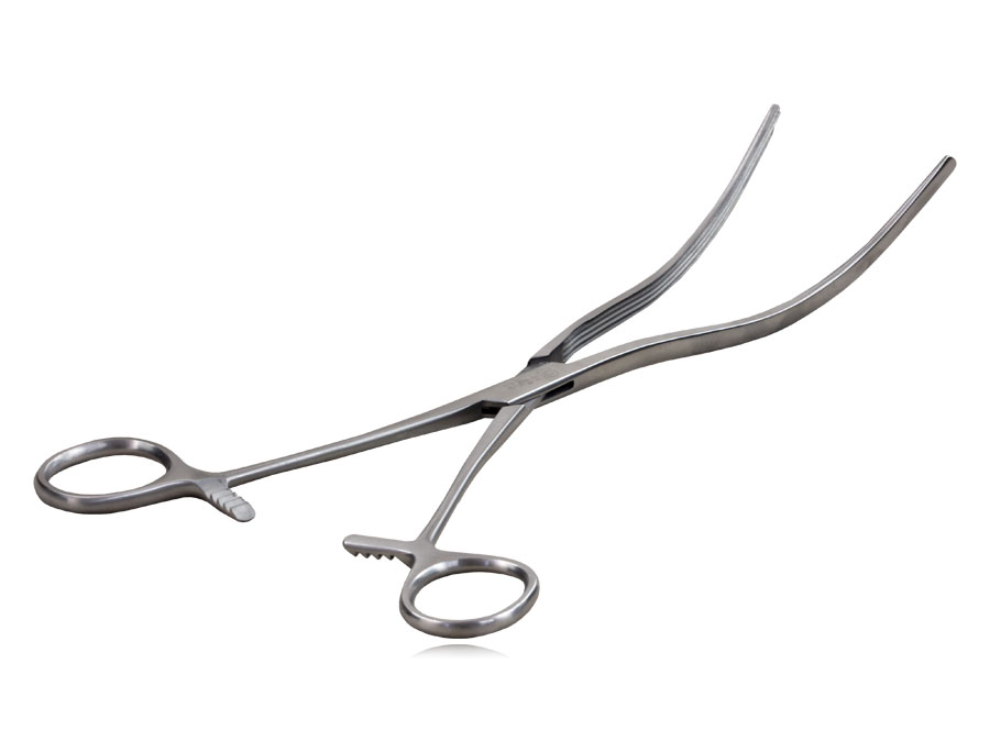 Pinça Kocher Intestinal 25cm Curva - Harte Instrumentos Cirúrgicos