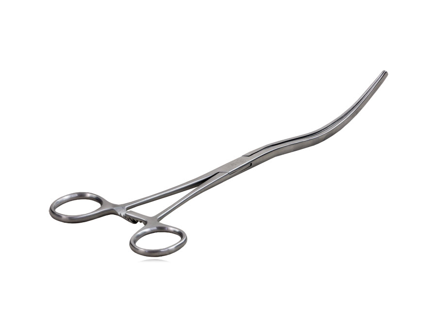 Pinça Kocher Intestinal 25cm Curva - Harte Instrumentos Cirúrgicos